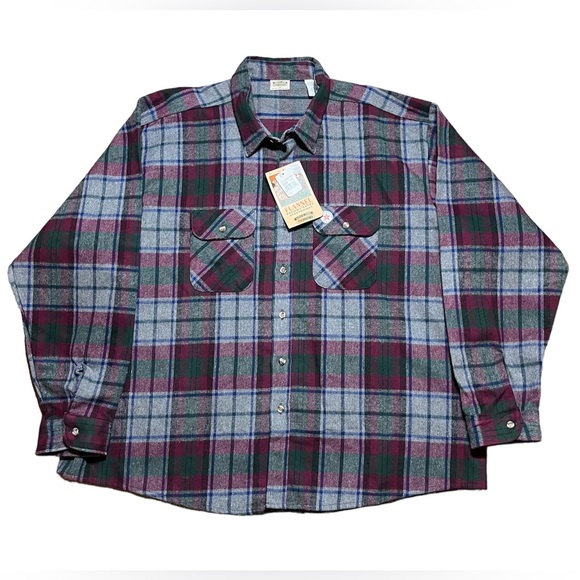 Five Brother Vintage Brawny Extra Weight Plaid Flannel Shirt NWT Sz 4XL - Picture 7 of 11